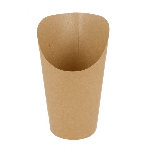 Garcia de pou VASOS FRITAS ABIERTOS 16 OZ - 480 ML 200 + 25 PE G/M2 Ø8 5x13 5 CM MARRÓN CARTONCILLO (50 UNID.)