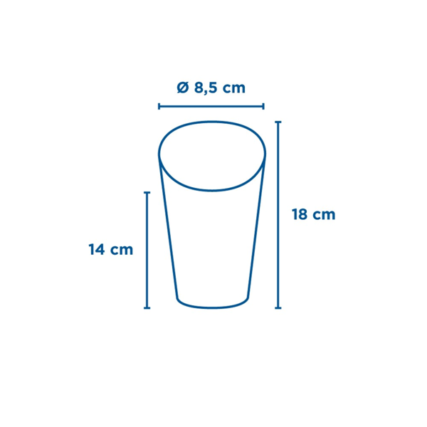 Garcia De Pou VASOS FRITAS ABIERTOS 22 OZ - 660 ML 200 + 25PE G/M2 Ø8 5x18 CM MARRÓN CARTONCILLO (1000 UNID.)