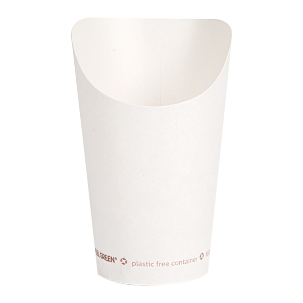 Garcia De Pou VASOS FRITAS ABIERTOS 'COMPOSTABLE' 16 OZ - 480 ML 242 G/M2 Ø8 5x13 5 CM BLANCO CARTONCILLO (1000 UNID.)