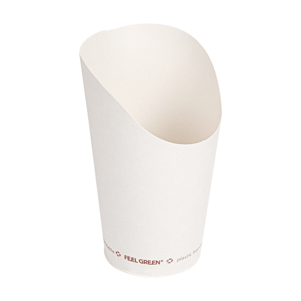 Garcia de pou VASOS FRITAS ABIERTOS 'COMPOSTABLE' 16 OZ - 480 ML 242 G/M2 Ø8 5x13 5 CM BLANCO CARTONCILLO (1000 UNID.)