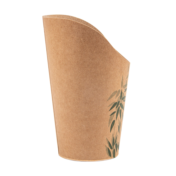 Garcia De Pou VASOS FRITAS ABIERTOS 'FEEL GREEN' 16 OZ - 480 ML 200 + 25PE G/M2 Ø8 5x13 5 CM MARRÓN CARTONCILLO (50 UNID.)