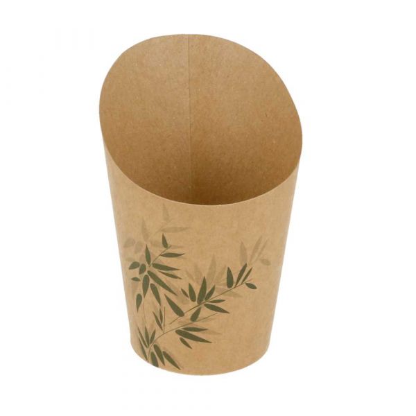 Garcia de pou VASOS FRITAS ABIERTOS 'FEEL GREEN' 9 OZ - 270 ML 200 + 25PE G/M2 Ø7x10 5 CM MARRÓN CARTONCILLO (100 UNID.)