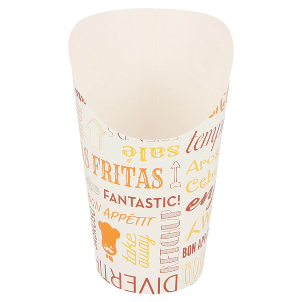 Garcia De Pou VASOS FRITAS ABIERTOS 'PAROLE' 16 OZ - 480 ML 220 + 18PE G/M2 Ø8 5x13 5 CM BLANCO CARTONCILLO (50 UNID.)