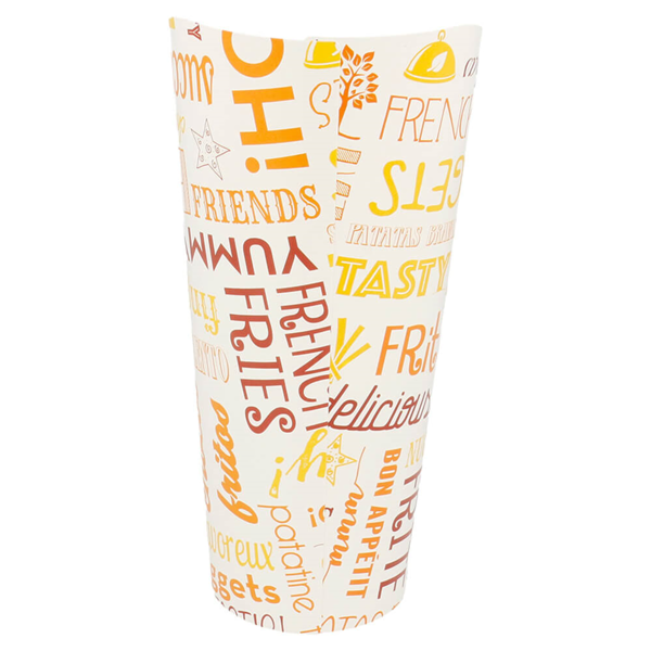 Garcia De Pou VASOS FRITAS ABIERTOS 'PAROLE' 22 OZ - 660 ML 220 + 18PE G/M2 Ø8 5x18 CM BLANCO CARTONCILLO (50 UNID.)