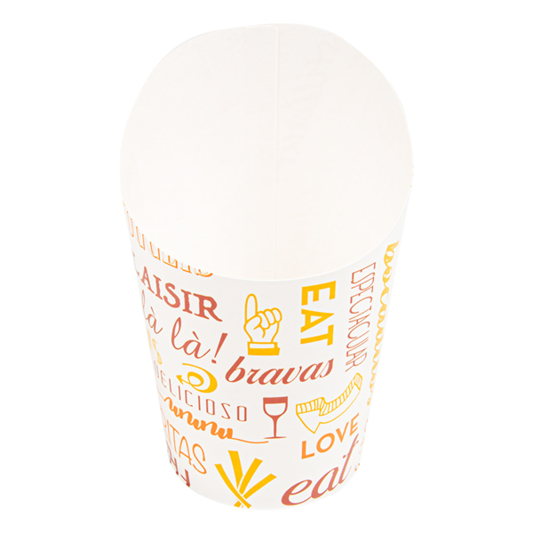 Garcia De Pou VASOS FRITAS ABIERTOS 'PAROLE' 9 OZ - 270 ML 220 + 18 PE G/M2 Ø7x10 5 CM BLANCO CARTONCILLO (100 UNID.)