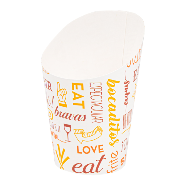 Garcia De Pou VASOS FRITAS ABIERTOS 'PAROLE' 9 OZ - 270 ML 220 + 18 PE G/M2 Ø7x10 5 CM BLANCO CARTONCILLO (100 UNID.)