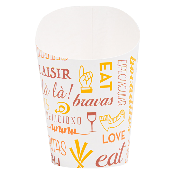 Garcia De Pou VASOS FRITAS ABIERTOS 'PAROLE' 9 OZ - 270 ML 220 + 18 PE G/M2 Ø7x10 5 CM BLANCO CARTONCILLO (100 UNID.)