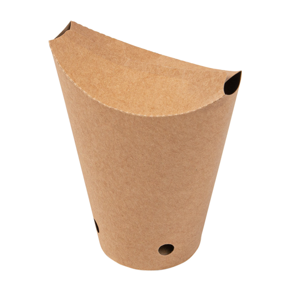 Garcia De Pou VASOS FRITAS CON CIERRE 12 OZ - 360 ML 200 + 25PE G/M2 6 7x12 5 CM MARRÓN CARTONCILLO (2500 UNID.)