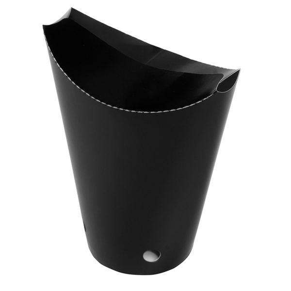 Garcia De Pou VASOS FRITAS CON CIERRE 12 OZ - 360 ML 220 + 18 PE G/M2 6 7x12 5 CM NEGRO CARTONCILLO (100 UNID.)