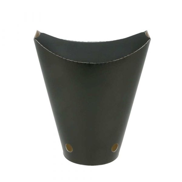 Garcia de pou VASOS FRITAS CON CIERRE 12 OZ - 360 ML 220 + 18 PE G/M2 6 7x12 5 CM NEGRO CARTONCILLO (100 UNID.)