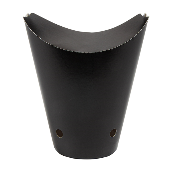 Garcia De Pou VASOS FRITAS CON CIERRE 16 OZ - 480 ML 220 + 18 PE G/M2 8 5x14 CM NEGRO CARTONCILLO (50 UNID.)