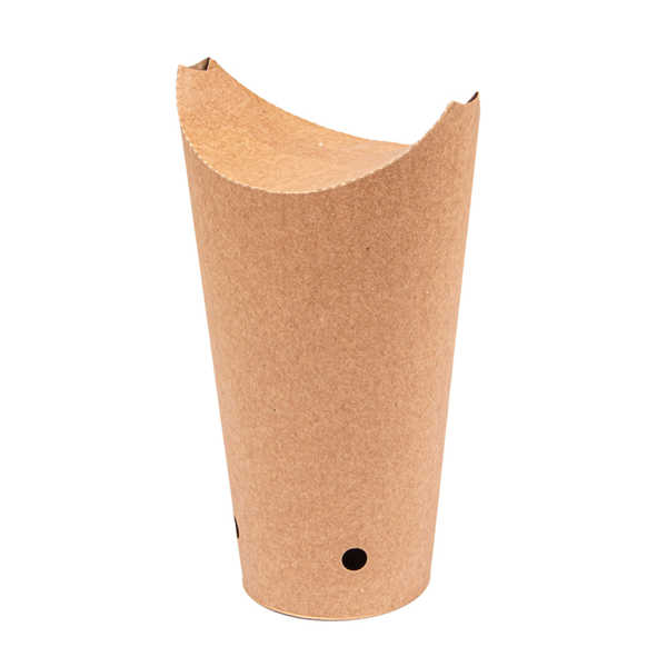 Garcia De Pou VASOS FRITAS CON CIERRE 22 OZ - 660 ML 200 + 25PE G/M2 8 5x18 CM MARRÓN CARTONCILLO (1000 UNID.)