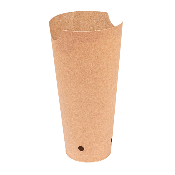 Garcia De Pou VASOS FRITAS CON CIERRE 22 OZ - 660 ML 200 + 25PE G/M2 8 5x18 CM MARRÓN CARTONCILLO (1000 UNID.)