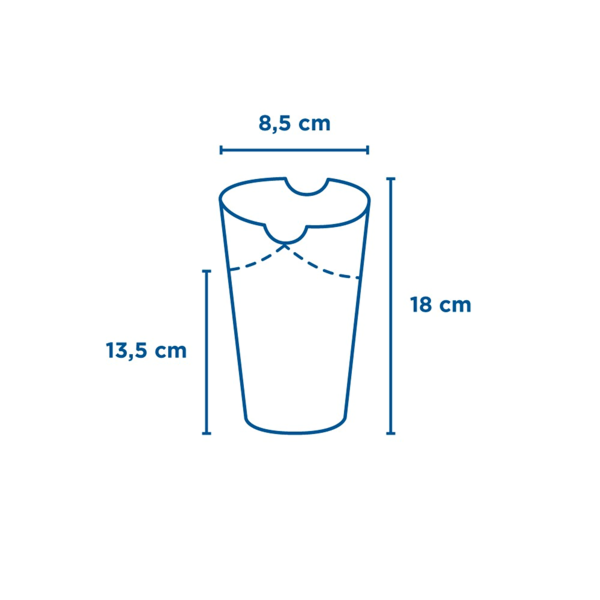 Garcia De Pou VASOS FRITAS CON CIERRE 22 OZ - 660 ML 220 + 18 PE G/M2 8 5x18 CM NEGRO CARTONCILLO (50 UNID.)