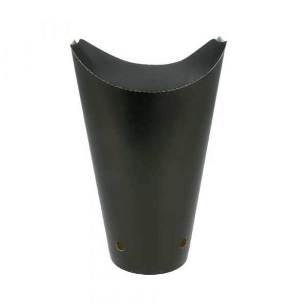 Garcia de pou VASOS FRITAS CON CIERRE 22 OZ - 660 ML 220 + 18 PE G/M2 8 5x18 CM NEGRO CARTONCILLO (50 UNID.)