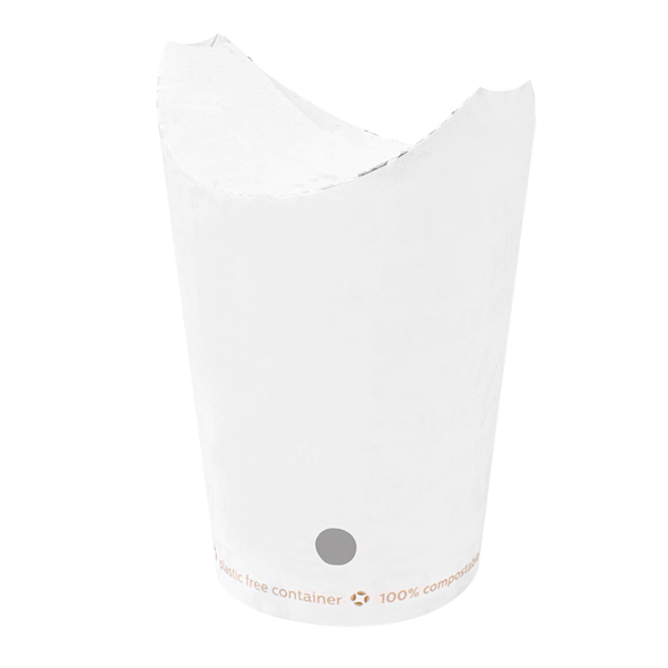 Garcia de pou VASOS FRITAS CON CIERRE 'COMPOSTABLE' 16 OZ - 480 ML 242 G/M2 8 5x14 CM BLANCO CARTONCILLO (1000 UNID.)