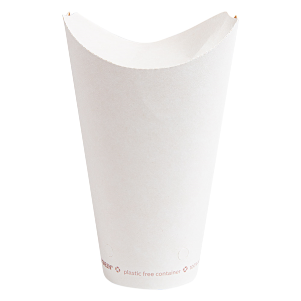 Garcia De Pou VASOS FRITAS CON CIERRE 'COMPOSTABLE' 22 OZ - 660 ML 242 G/M2 8 5x18 CM BLANCO CARTONCILLO (1000 UNID.)