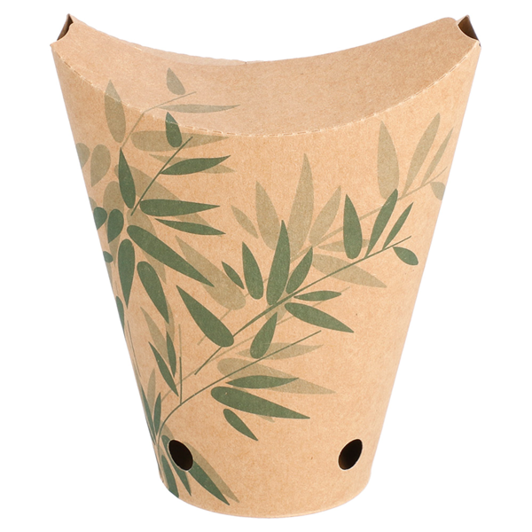 Garcia De Pou VASOS FRITAS CON CIERRE 'FEEL GREEN' 12 OZ - 360 ML 200 + 25PE G/M2 6 7x12 5 CM MARRÓN CARTONCILLO (100 UNID.)