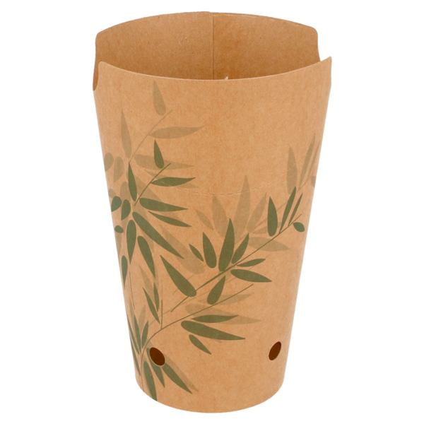 Garcia De Pou VASOS FRITAS CON CIERRE 'FEEL GREEN' 16 OZ - 480 ML 200 + 25PE G/M2 8 5x14 CM MARRÓN CARTONCILLO (50 UNID.)