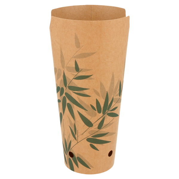 Garcia De Pou VASOS FRITAS CON CIERRE 'FEEL GREEN' 22 OZ - 660 ML 200 + 25PE G/M2 8 5x18 CM MARRÓN CARTONCILLO (50 UNID.)
