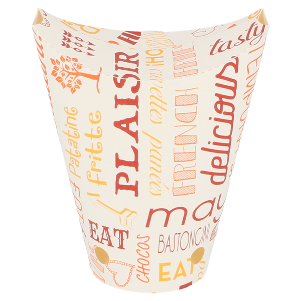 Garcia De Pou VASOS FRITAS CON CIERRE 'PAROLE' 12 OZ - 360 ML 220 + 18PE G/M2 6 7x12 5 CM BLANCO CARTONCILLO (100 UNID.)