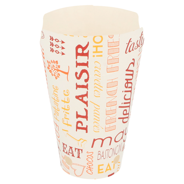 Garcia De Pou VASOS FRITAS CON CIERRE 'PAROLE' 12 OZ - 360 ML 220 + 18PE G/M2 6 7x12 5 CM BLANCO CARTONCILLO (100 UNID.)