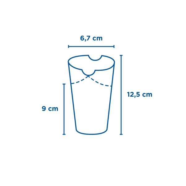 Garcia De Pou VASOS FRITAS CON CIERRE 'PAROLE' 12 OZ - 360 ML 220 + 18PE G/M2 6 7x12 5 CM BLANCO CARTONCILLO (100 UNID.)