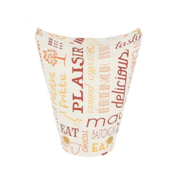Garcia de pou VASOS FRITAS CON CIERRE 'PAROLE' 12 OZ - 360 ML 220 + 18PE G/M2 6 7x12 5 CM BLANCO CARTONCILLO (100 UNID.)