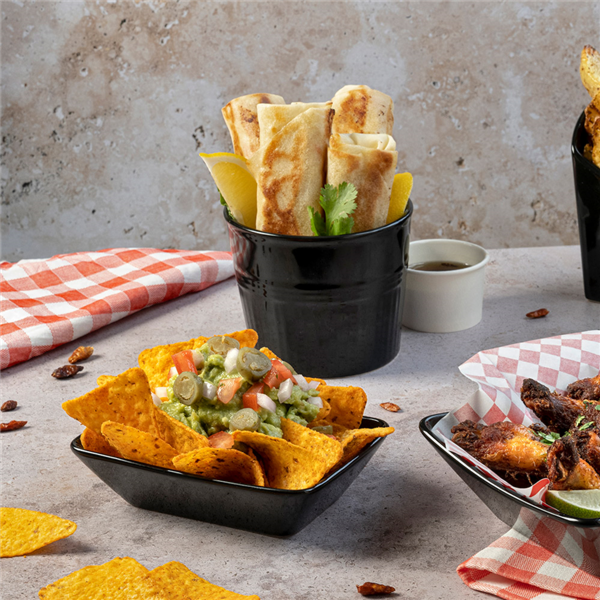 Garcia De Pou VASOS PARA FRITOS Ø10 3x9 CM NEGRO PORCELANA (6 UNID.)