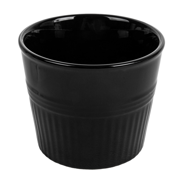 Garcia de pou VASOS PARA FRITOS Ø10 3x9 CM NEGRO PORCELANA (6 UNID.)