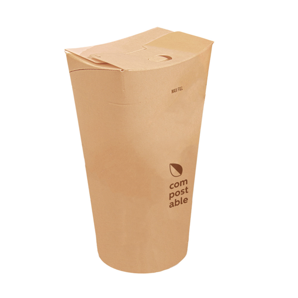 Garcia de pou VASOS "PUSH PACK" 'COMPOSTABLE' 480 ML 310 G/M2 8 5x14 CM NATURAL CARTONCILLO (1000 UNID.)
