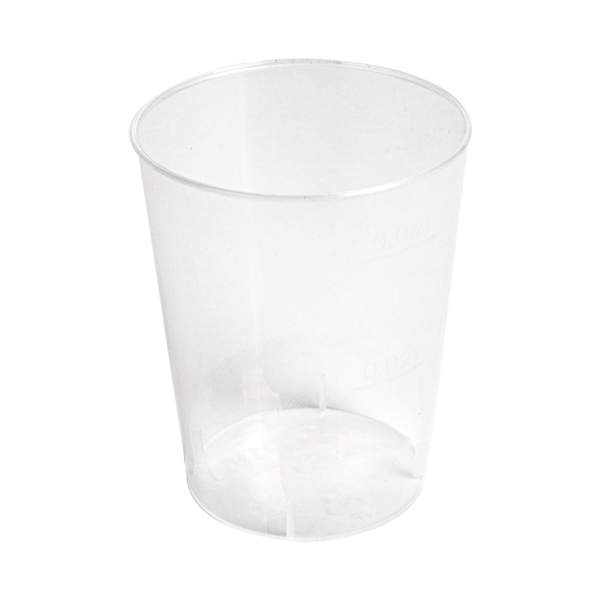 Garcia de pou VASOS REUTILIZABLES 20/40 ML Ø 4 1/3 2x5 1 CM TRANSPARENTE PP (2000 UNID.)