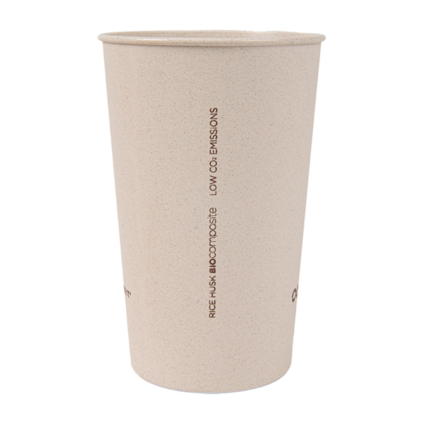 Garcia De Pou VASOS REUTILIZABLES 330 ML Ø7 5/5 5x11 5 CM NATURAL RICE HUSK BIOCOMPOSITE (540 UNID.)