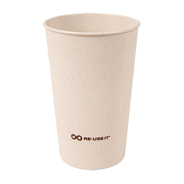 Garcia de pou VASOS REUTILIZABLES 330 ML Ø7 5/5 5x11 5 CM NATURAL RICE HUSK BIOCOMPOSITE (540 UNID.)