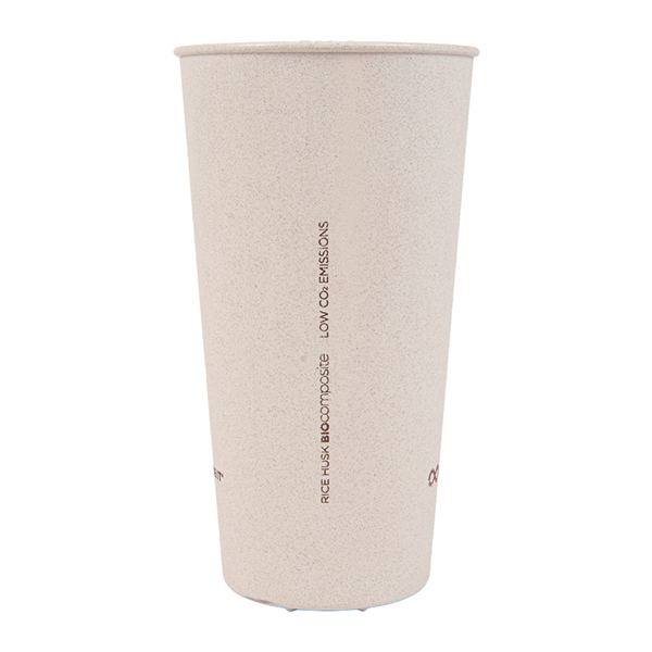 Garcia De Pou VASOS REUTILIZABLES 400 ML Ø7 6/5 3x13 6 CM NATURAL RICE HUSK BIOCOMPOSITE (500 UNID.)