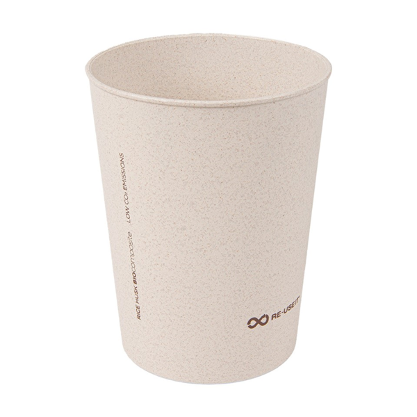 Garcia De Pou VASOS REUTILIZABLES 500 ML Ø9/6 9x11 5 CM NATURAL RICE HUSK BIOCOMPOSITE (312 UNID.)