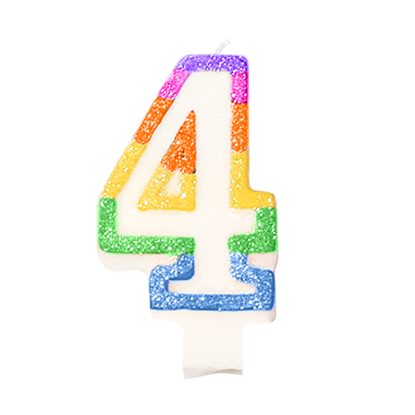 Garcia de pou VELAS CUMPLEAÑOS N.4 9 CM BLANCO CERA (24 UNID.)