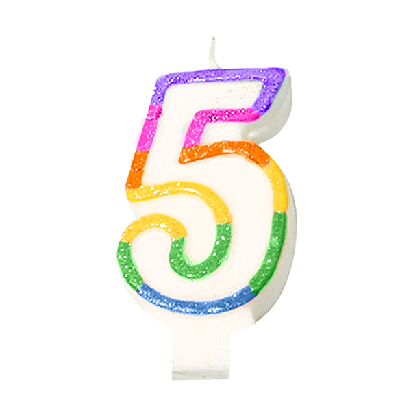 Garcia de pou VELAS CUMPLEAÑOS N.5 9 CM BLANCO CERA (24 UNID.)