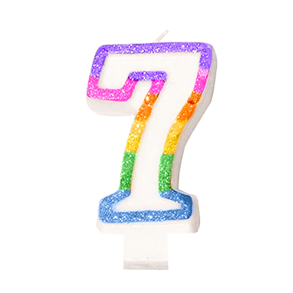 Garcia de pou VELAS CUMPLEAÑOS N.7 9 CM BLANCO CERA (24 UNID.)