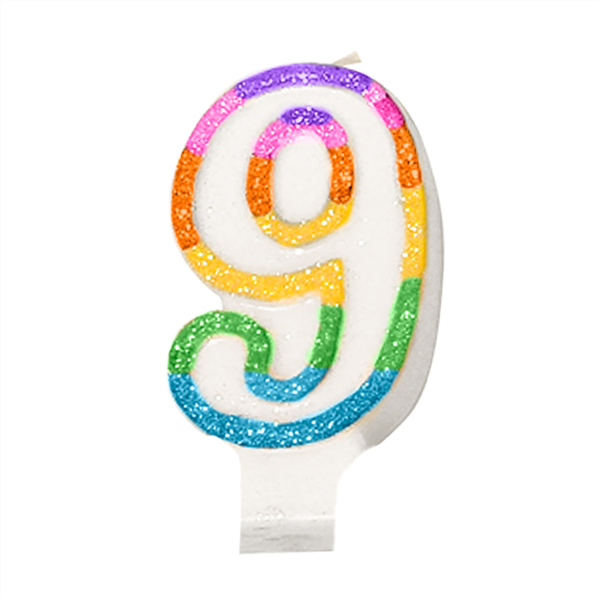 Garcia de pou VELAS CUMPLEAÑOS N.9 9 CM BLANCO CERA (24 UNID.)