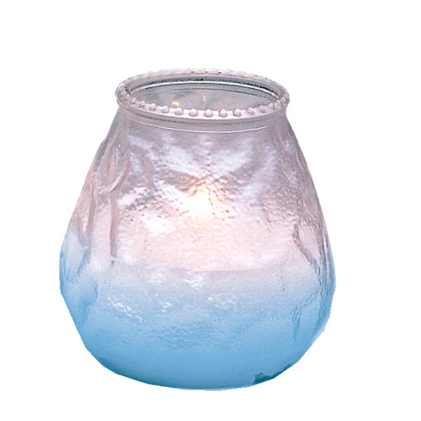Garcia de pou VELAS EN VASO DE CRISTAL NACARADA 'MONARCH' 9 5x9 5 CM BLANCO PARAFINA (24 UNID.)