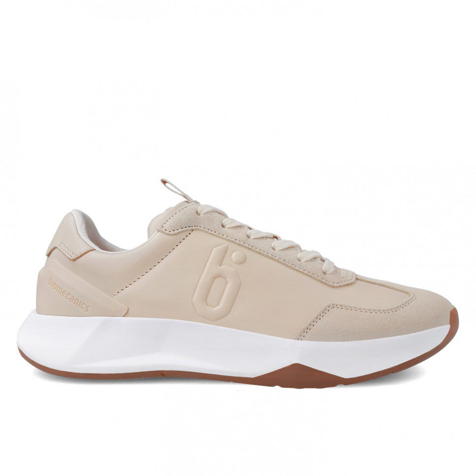 Garvalin Deportivo de piel beige para mujer 24201-A708