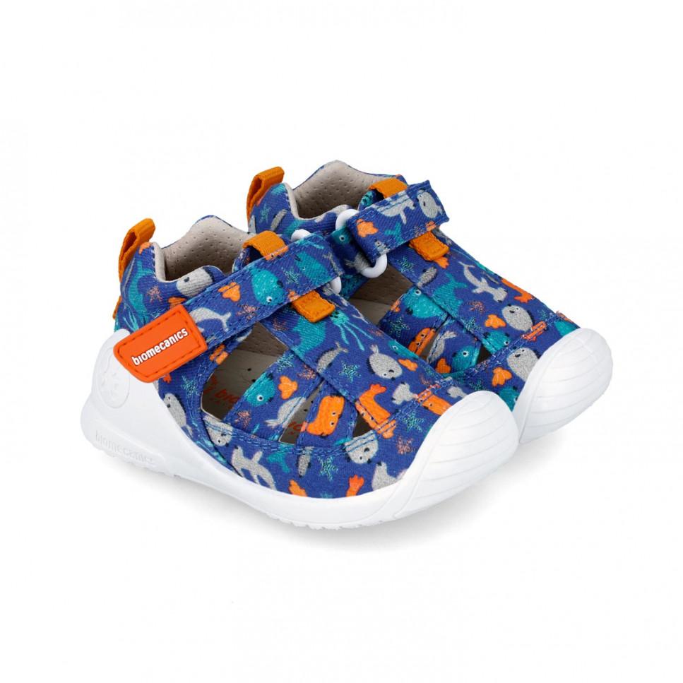 Garvalin Sandalias lona primeros pasos niño 242185-A