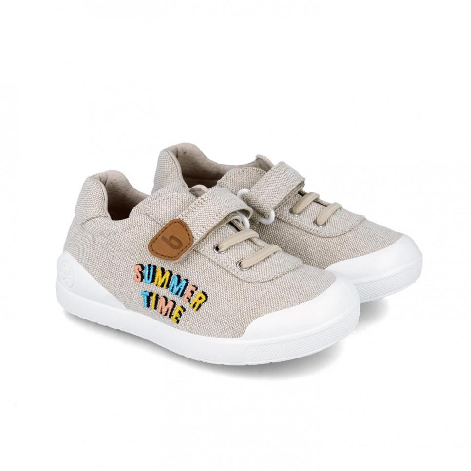 Garvalin Zapatillas de lona beige para niños 242295-B