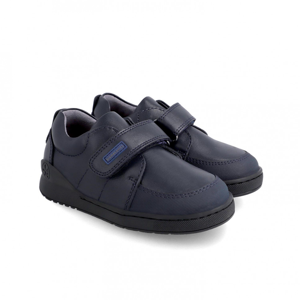 Garvalin Zapatos colegiales azules para niño 201102-B089