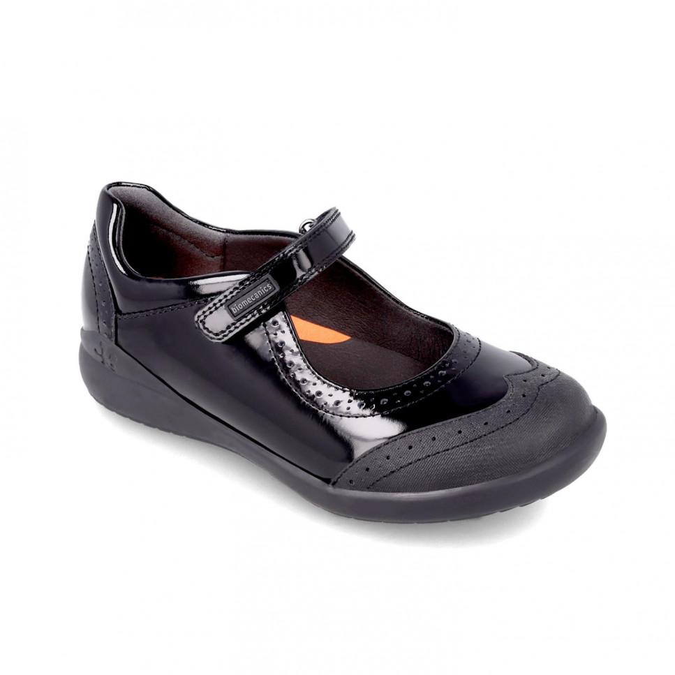Garvalin Zapatos Colegiales Negros De Charol Para Niña 191110-C785