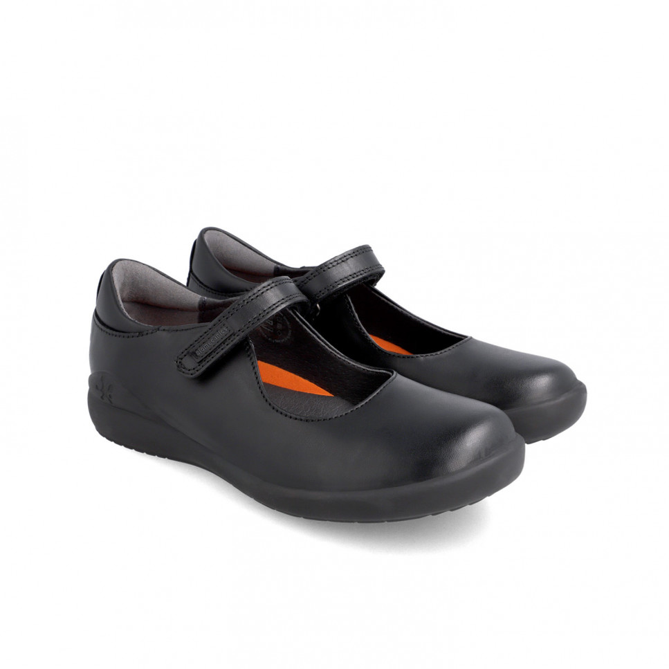 Garvalin Zapatos colegiales negros para niña 181120-A054