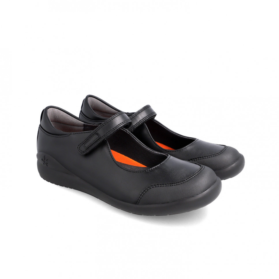 Garvalin Zapatos colegiales negros para niña 181121-A054