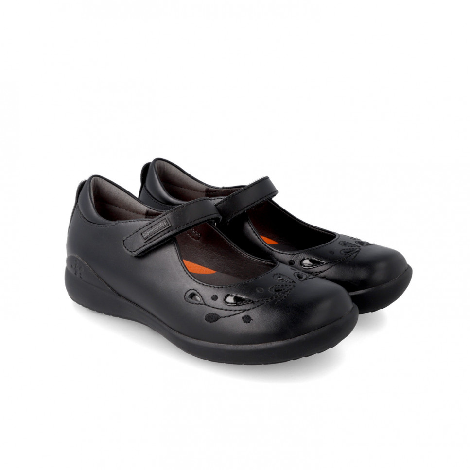 Garvalin Zapatos colegiales negros para niña 221280-A054