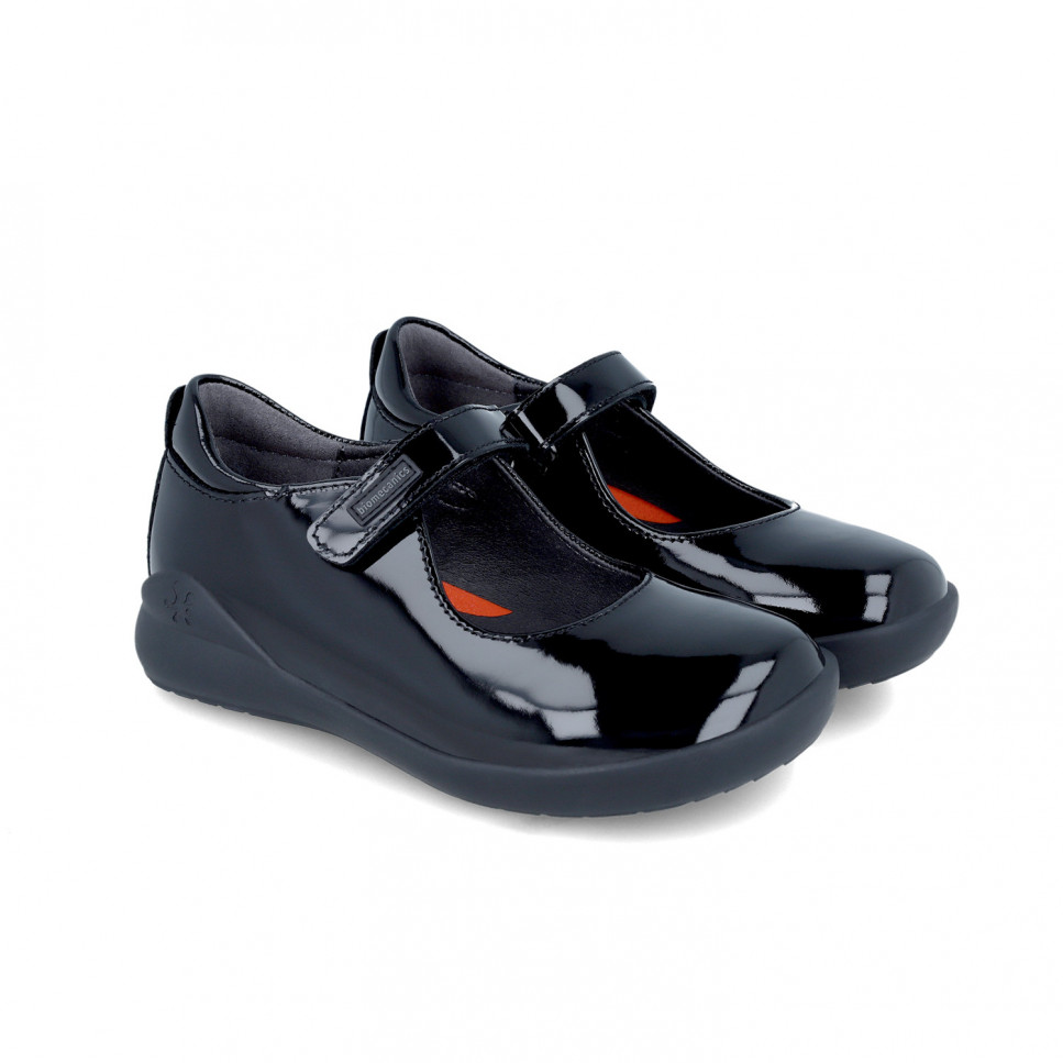 Garvalin Zapatos colegiales para niña negros de charol 181120-C785